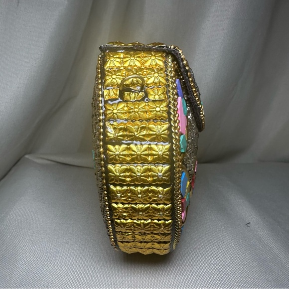 Ramla Rio Moroccan Mosaic Crossbody Clutch Bag Gold Chain NWOT - Picture 8 of 10